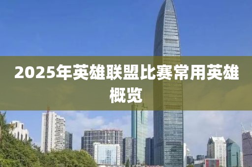 2025年英雄联盟比赛常用英雄概览