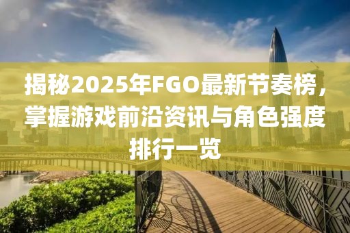 揭秘2025年FGO最新节奏榜，掌握游戏前沿资讯与角色强度排行一览