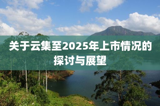 关于云集至2025年上市情况的探讨与展望