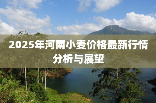 2025年河南小麦价格最新行情分析与展望