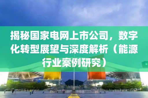 揭秘国家电网上市公司，数字化转型展望与深度解析（能源行业案例研究）