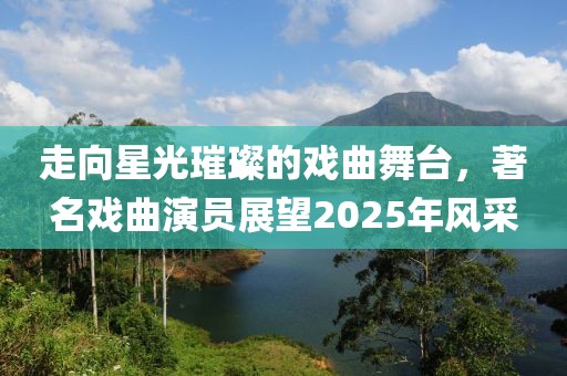 走向星光璀璨的戏曲舞台，著名戏曲演员展望2025年风采