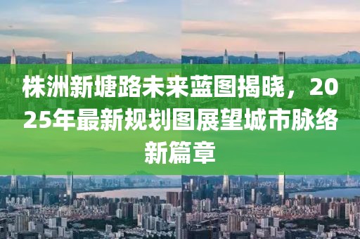 株洲新塘路未来蓝图揭晓，2025年最新规划图展望城市脉络新篇章