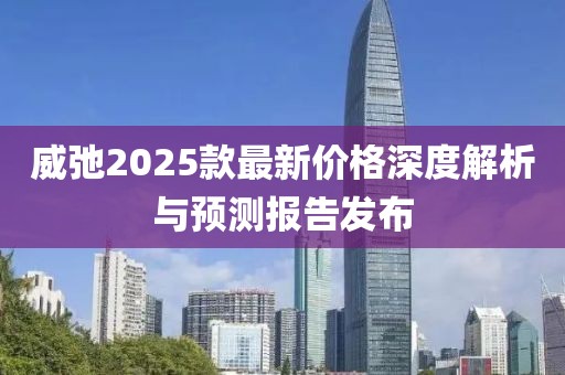 威弛2025款最新价格深度解析与预测报告发布