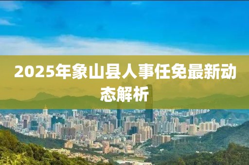 2025年象山县人事任免最新动态解析