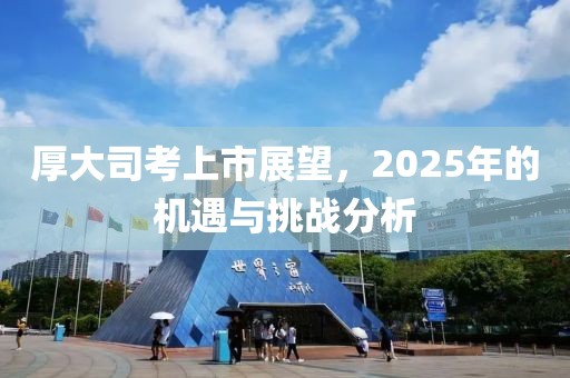 厚大司考上市展望，2025年的机遇与挑战分析