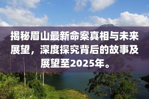 揭秘眉山最新命案真相与未来展望，深度探究背后的故事及展望至2025年。