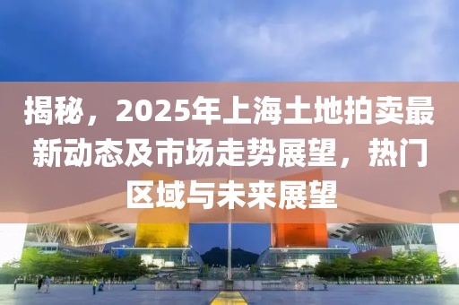 揭秘，2025年上海土地拍卖最新动态及市场走势展望，热门区域与未来展望