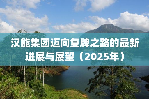 汉能集团迈向复牌之路的最新进展与展望（2025年）