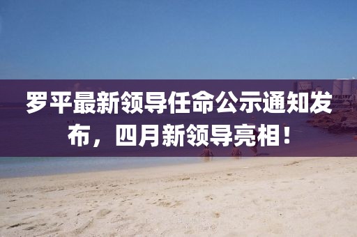 罗平最新领导任命公示通知发布，四月新领导亮相！