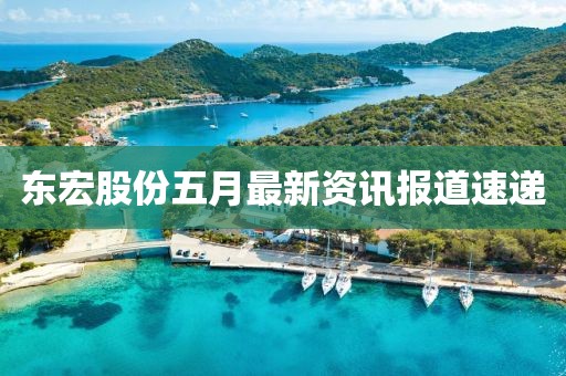 东宏股份五月最新资讯报道速递