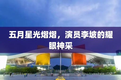 五月星光熠熠，演员李坡的耀眼神采