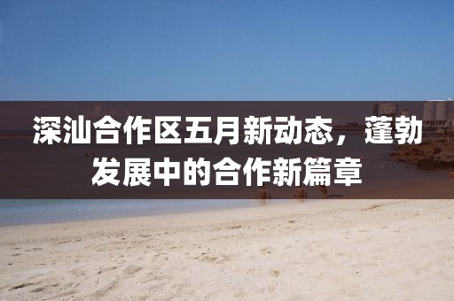 深汕合作区五月新动态，蓬勃发展中的合作新篇章