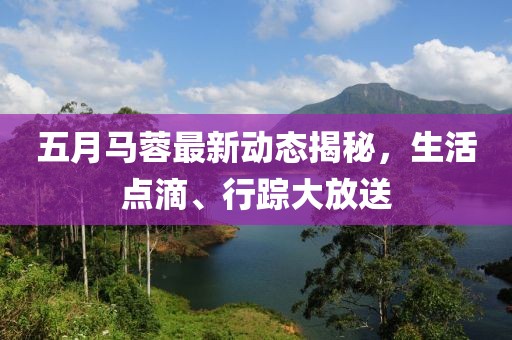 五月马蓉最新动态揭秘，生活点滴、行踪大放送
