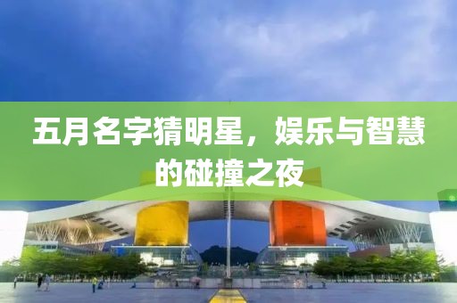 五月名字猜明星，娱乐与智慧的碰撞之夜