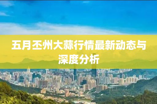 五月丕州大蒜行情最新动态与深度分析