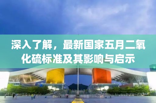 深入了解，最新国家五月二氧化硫标准及其影响与启示