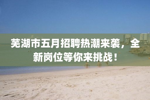 芜湖市五月招聘热潮来袭，全新岗位等你来挑战！