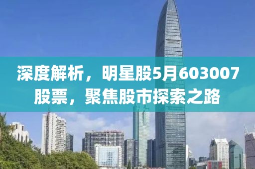 深度解析，明星股5月603007股票，聚焦股市探索之路