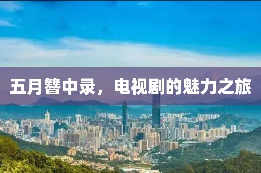 五月簪中录，电视剧的魅力之旅