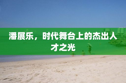 潘展乐，时代舞台上的杰出人才之光