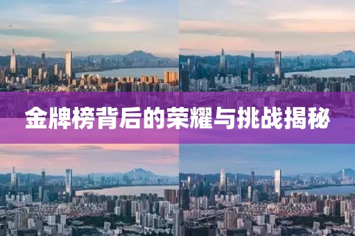 金牌榜背后的荣耀与挑战揭秘